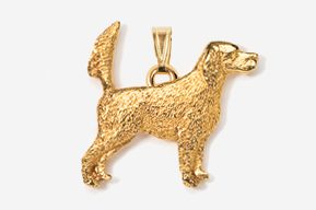 A gold dog is shown in this picture.