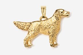 A gold dog is shown in the picture.