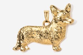 A gold dog is standing up in the air