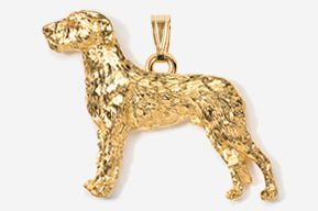 A gold dog is shown in the picture.