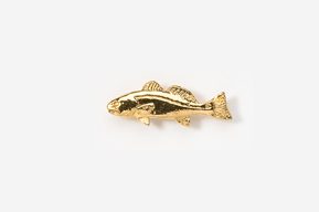 A gold fish is shown on the white background.