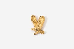 A gold eagle is shown on the white background.