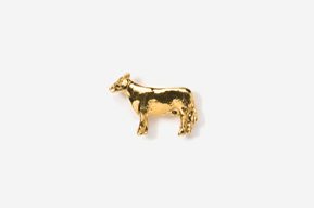 A gold cow is shown in this picture.