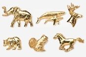 24K Gold Plated Mammal Pins